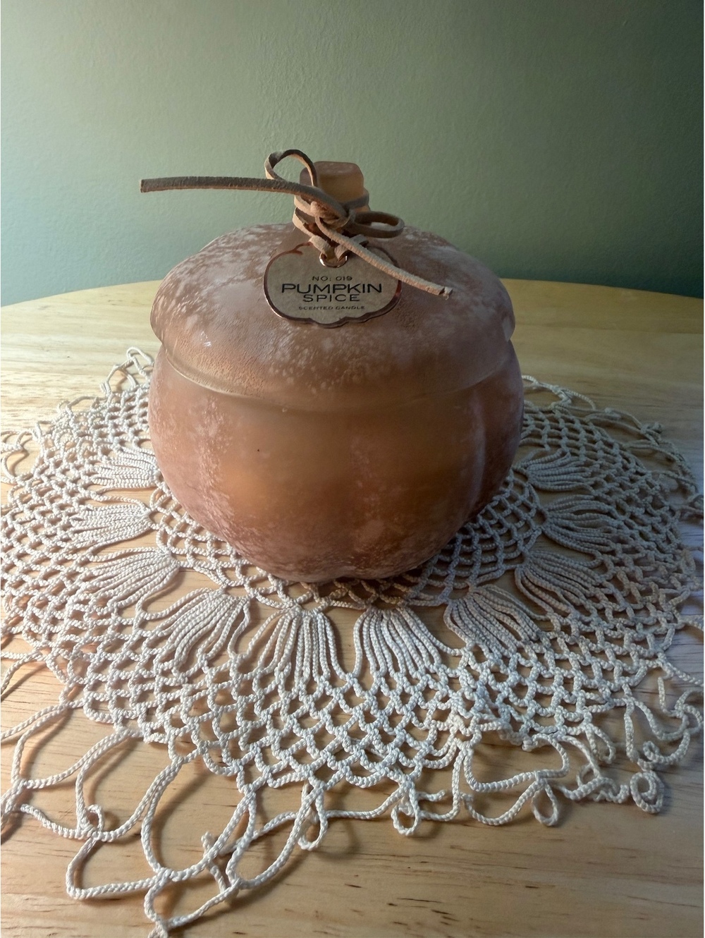 Pumpkin Spice Scented Jar Candle with Decorative Lid